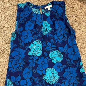NY & Company Floral Sleeveless Blouse. Size S.